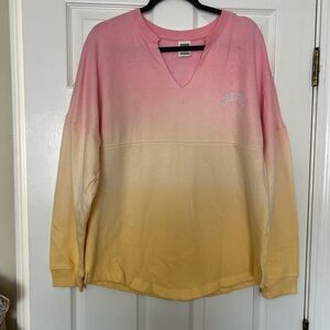 PINK Victoria's Secret V-Neck Sweater - Pink to Yellow Ombre